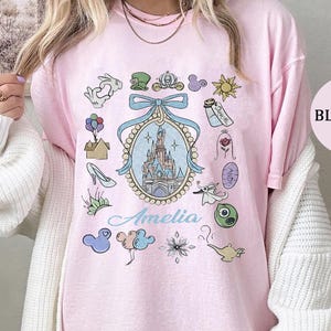 Custom Walt Disney Castle Comfort Colors Shirt, Coquette Bows Disney Shirt, Disney Family Matching Castle shirts, Magic kingdom Castle shirt