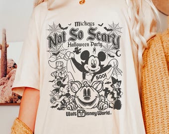 Vintage Mickey's Not So Scary 2025 shirt, Halloween group shirts, Mickey & friends Skeleton Pumpkin tee, WDW Halloween Family costume outfit