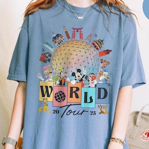 Epcot World Tour 2025 Shirt, Mickey and Friends Epcot Family Shirt, Disney Epcot World Tour 1982 shirt, Epcot Drinking around the World