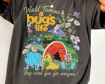 Retro Disney A Bug's Life A Bug's Land Comfort Colors Shirt, A Bug's Life Shirt, Disneyland shirt, Heimlich Flik Hopper Princess Atta Bug
