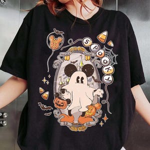 Retro Comfort Color Spooky Mickey Skeleton Halloween Shirts, Mickey Skeleton Coquette Shirts, Disney Trip Halloween 2025, Halloween Shirts