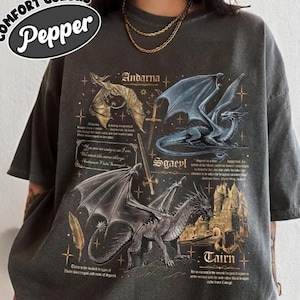 Fourth Wing Dragon Comfort Colors Shirt, Basgiath War College shirt, Violet Sorrengail Shirt, Tairn & Andarna Shirt, Dragon Rider Shirts