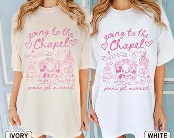 Going to the Chapel Gonna Get Married Shirt, Mickey & Minnie Wedding Shirt, Personalized Disney Bachelorette Shirt, Magic Kingdom Castle Tee