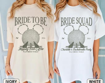 Disney Bachelorette Comfort Colors Shirt, Epcot Bride Shirts, Disney Bride To Be Shirt, Bride Squad Shirt, Disney Bridal Party Shirts
