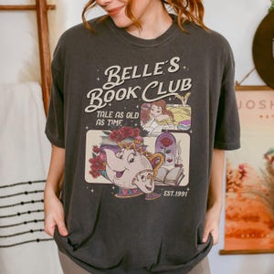 Belle's Book Club Comfort Colors Shirt, Tale As Old As Time Belle’s Book Cafe Shirt, Belle Princess Book Tee, Book Lover Gift