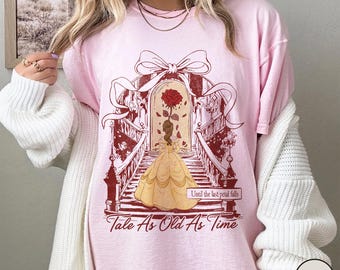 Disney Princess Belle  Shirt, Vintage Disney Beauty And The Beast Shirt, Vintage Belle Princess Castle Shirt, Disney Girl Trip Tee