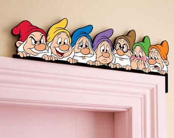 Seven Dwarfs Door Corner Decor, Snow White Decor, Grumpy Dopey Doc