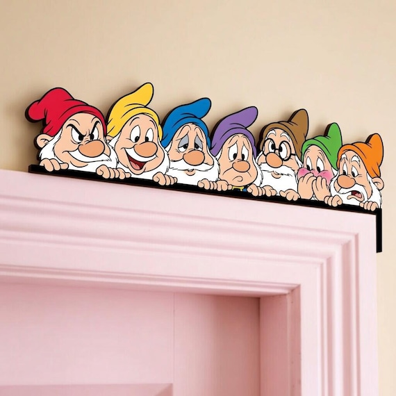 Seven Dwarfs Door Corner Decor, Snow White Decor, Grumpy Dopey Doc
