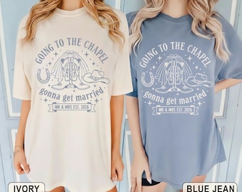 Personalisierte Land Mädchen Braut Shirt, Western Cowgirl Brautdusche Geschenk, zukünftige Frau Sweatshirt, Western Bachelorette Party Shirt
