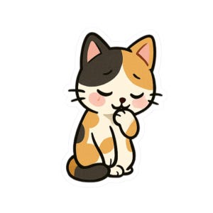Adorable Cat Kiss-Cut Stickers - Cute Decor for Laptops, Journals, Scrapbooking, Gifts for Cat Lovers, Kawaii Style