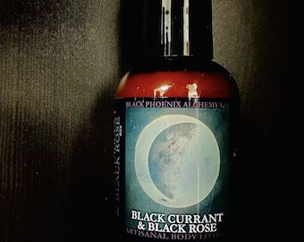 Black Currant and Black Rose Lotion - 4oz bottle - Black Phoenix Alchemy Lab