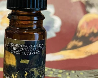 A Hoard of Creatures with the Seven Deadly Sins Before a Tavern -  5ml - Black Phoenix Alchemy Lab