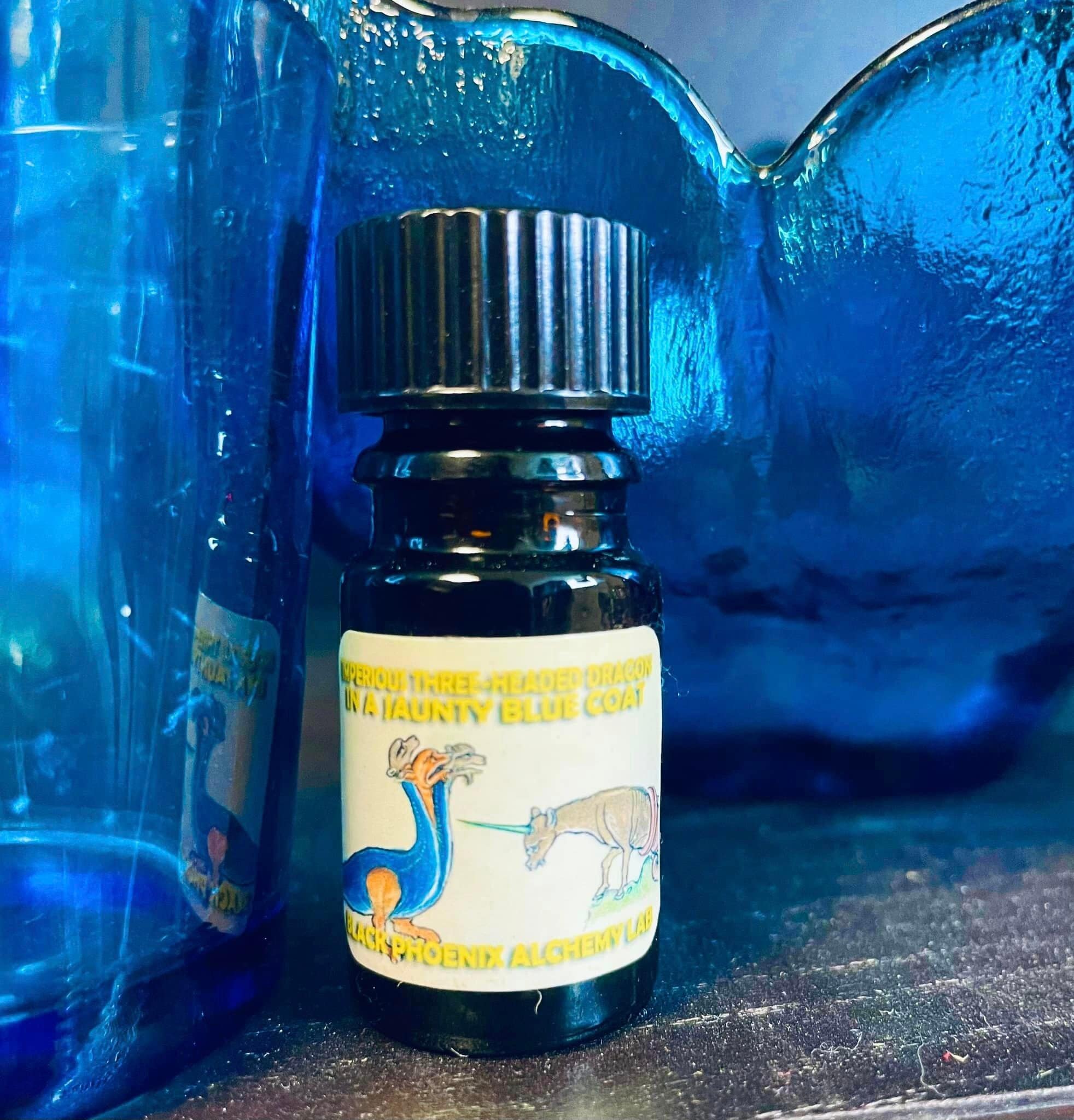 Imperious Three-Headed Dragon in a Jaunty Blue Coat -  5ml bottle - Black Phoenix Alchemy Lab