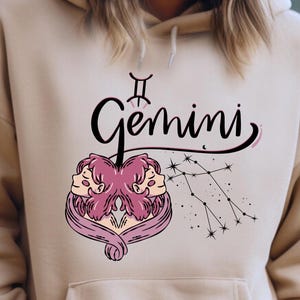 Gemini Zodiac Sweatshirt: Unisex Astrological Star Sign Design