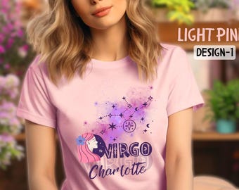 Personalized Virgo Zodiac T-Shirt: Custom Star Constellation Tee