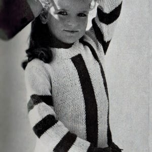 Girls Beach Coverup Knitting Pattern: Vintage Tunic Shift Dress Chest 23-26 Inches (PDF Download)