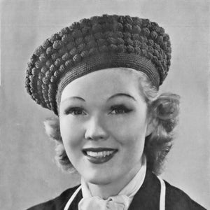 Vintage 1930s Crochet Beret Pattern: Women&#39;s 22-Inch Hat (PDF Pattern)