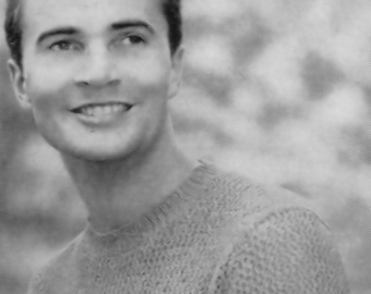 Men's Polo Shirt Knitting Pattern, 1960s Mesh Stitch (PDF Download)