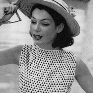 Vintage Diamond Check Knitting Pattern: Pullover Shell Jumper (Bust 32-36 Inches) (PDF Pattern)