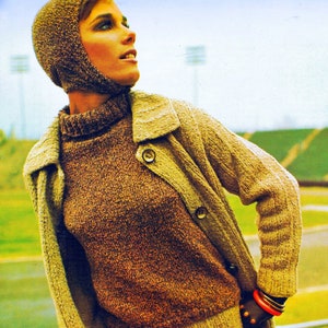 1960s Bermuda Shorts Knitting Pattern: Jacket, Pullover & Helmet (PDF Pattern)