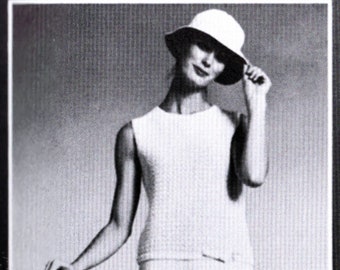 Vintage Crochet Tennis Dress Pattern: 1970s Style, Sizes 10-16 (PDF Pattern)
