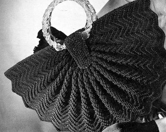 Crochet Wrist Bag Pattern Handbag Vintage Cosmopolitan Straw Digital Reproduction PDF e-Pattern Instant Download