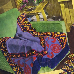 Vintage 1940s Minaret Afghan Knitting Pattern (PDF Download)
