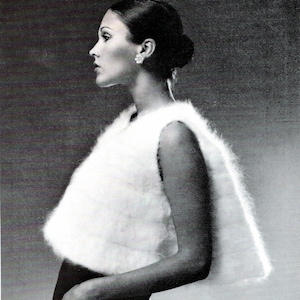 1960s Angora Bolero Knitting Pattern: Vintage Stole Style (PDF Pattern)