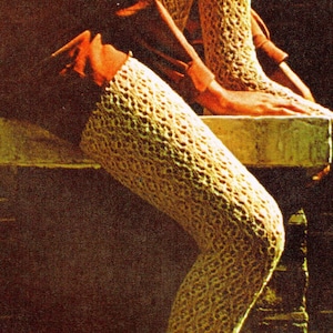 Vintage 1970s Lace Knit Tights Pattern: Two Pairs (PDF Download)