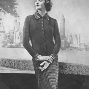 1930s Knitting Patterns: Bucilla Suits, Dresses, Jackets (PDF Download)