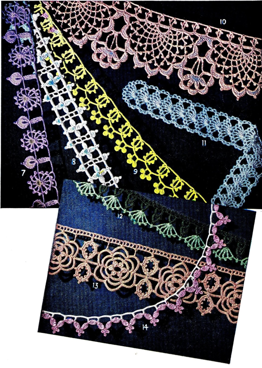 Vintage Crochet Tatting Edging Patterns Over 50 Different Edges