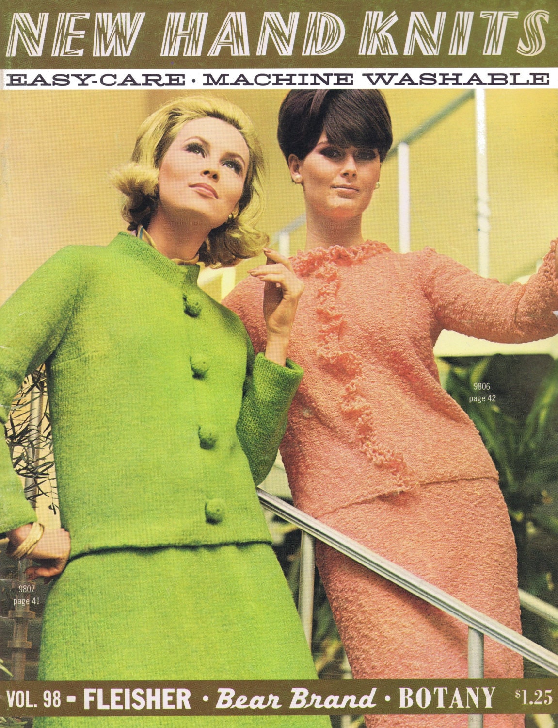 Vintage Knit Crochet Patterns 60s Fleisher Bear Brand Botany Etsy