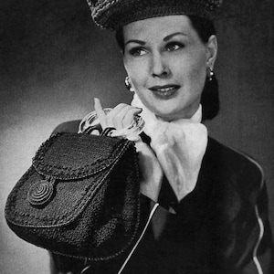 Vintage 40s Crochet Bag & Hat Patterns: Mary Lamb Designs (PDF Download)