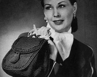 Crochet Knitting PDF Patterns Handbags Mary Lamb Vintage 40s Bag Hats Umbrella Cover Creations Purses Hats Volume 34 Instant PDF Download