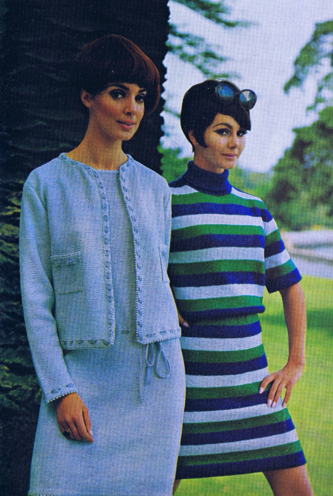 Vintage Knitting Crochet Patterns 60s Suits Sheath Dresses Coats Granny ...