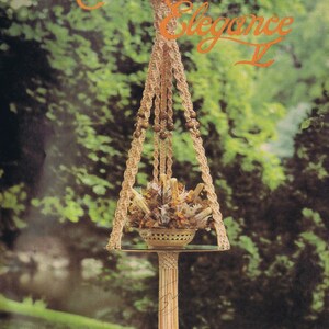 Vintage Macrame Patterns Home Decor Designs 1970s Macrame Elegance V Hanging Tables Lamp Shades Planter Instant Digital PDF eBook Download