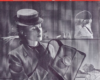 Vintage 1940s Handbag Sewing Patterns: Totes, Pouches (PDF Download)