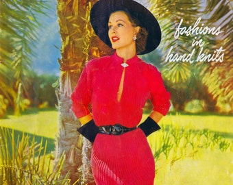 1950s Knitting Crochet Patterns: Columbia Fashion Hand Knits eBook (Sizes 12-20) (PDF Download)