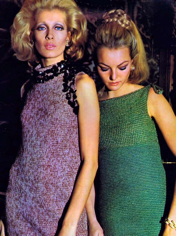 Vintage Sheath Dress Patterns | Tunisian Crochet & Knit (PDF Download) -  Etsy