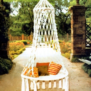 Vintage Macramé Patterns: Hanging Chair, Tables, Planters (PDF Download)