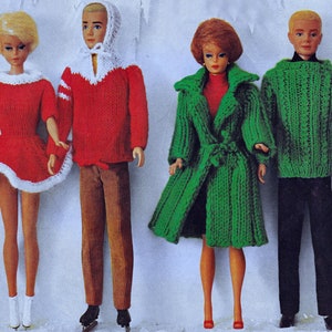 Vintage Barbie & Ken Doll Clothes Patterns: Knitting, Crochet, Sewing (PDF Download)