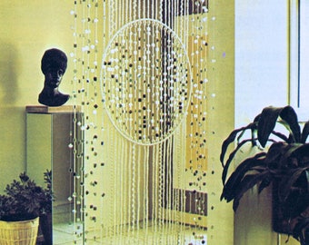 Vintage Macrame Room Divider Pattern: 70s Boho Decor (PDF Pattern)