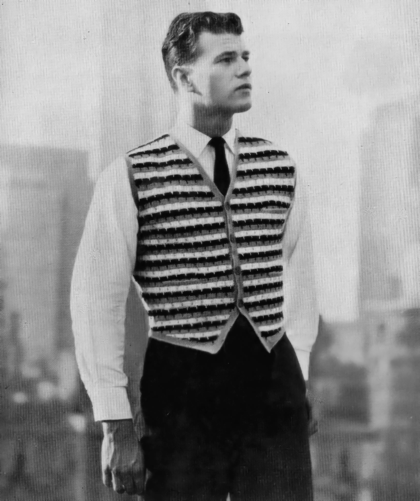 50s euro work vintage vest コットン ベスト 1950s Men's Crochet Vest Pattern: Sleeveless Waistcoat (PDF