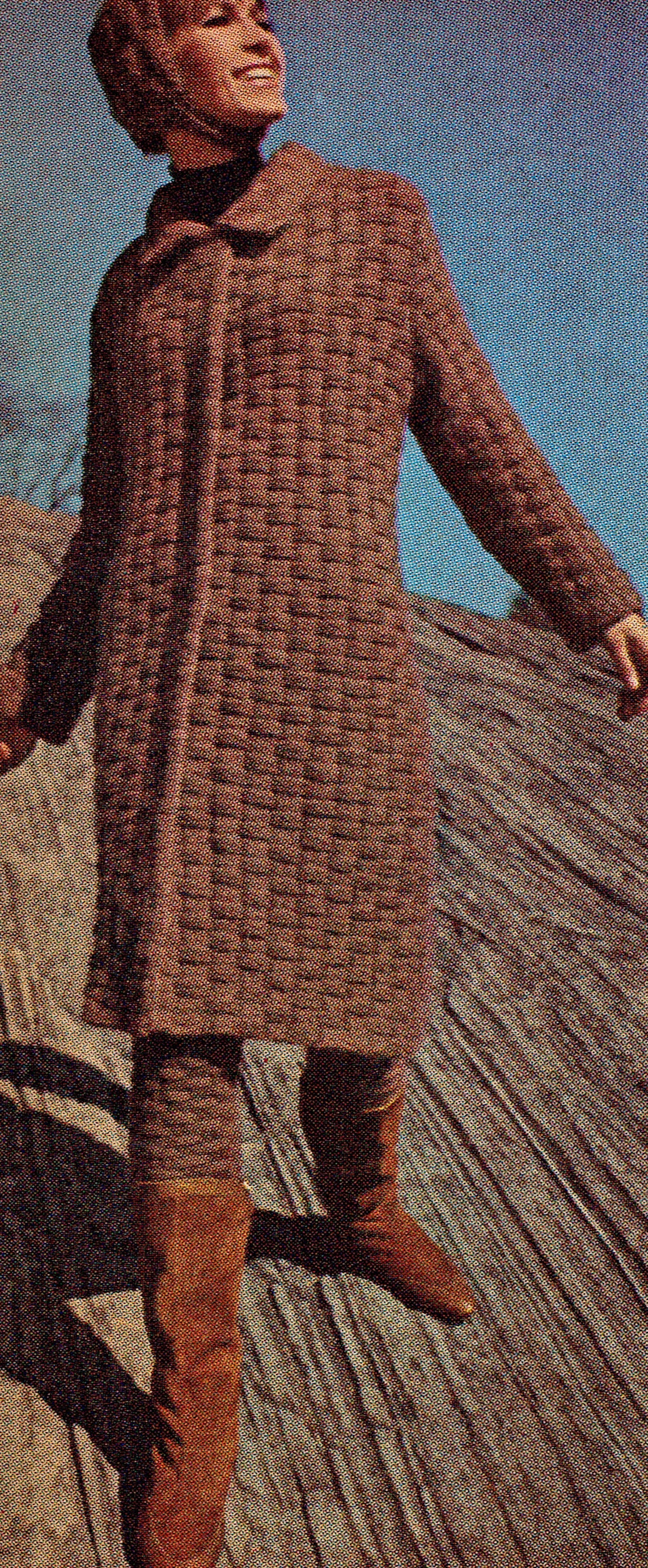 Vintage Coat Knitting Pattern Set Coat Helmet Matching Etsy