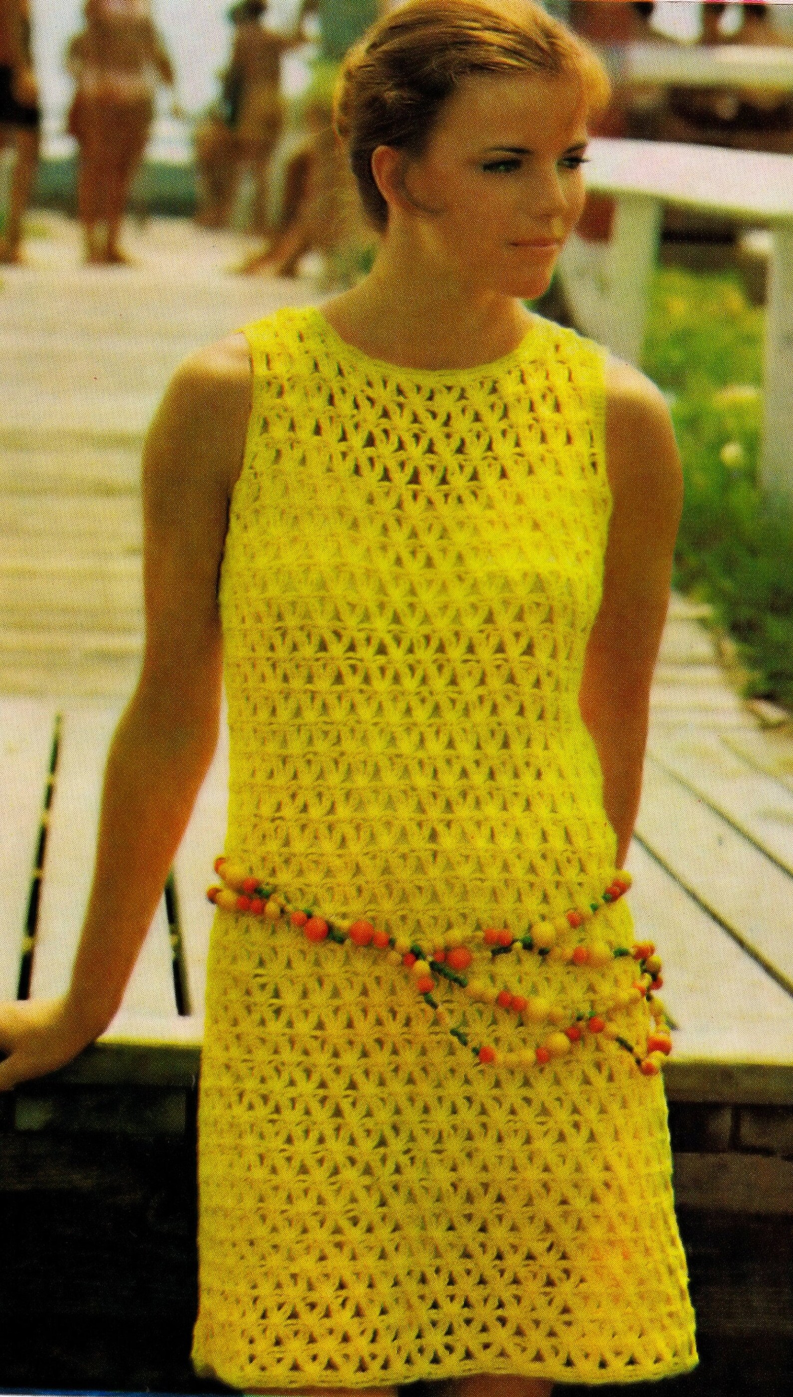 Two Crochet Dress Vintage Crochet PDF Patterns Lattice Skimmer Etsy