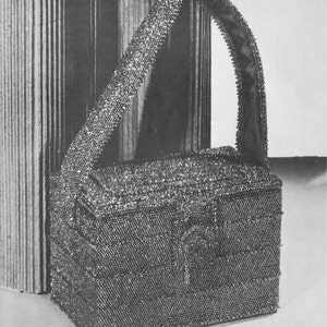 Vintage 1940s Beaded Handbag Crochet Patterns: Quaker Yarns (PDF Download)