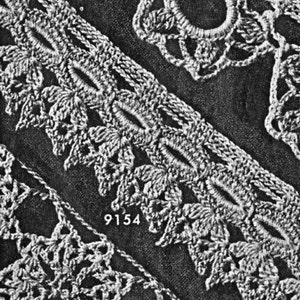 Vintage Crochet Edging Patterns: Irish Lace for Towels & Linens (PDF eBook)