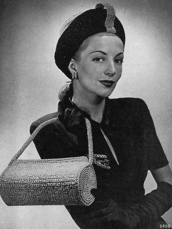 VINTAGE 40s Hats and Handbag Women main image 2
