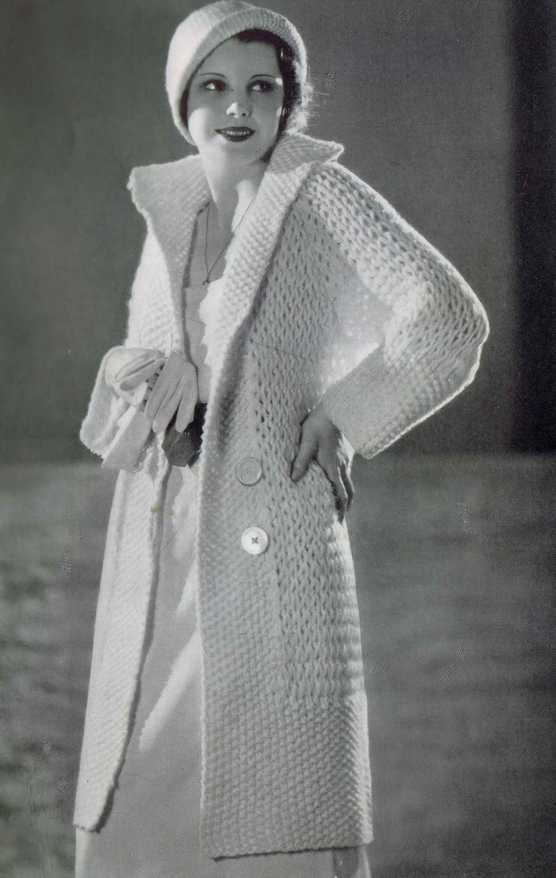 Vintage 1930s Crochet Knitting Patterns: Coat, Dress  display picture 2