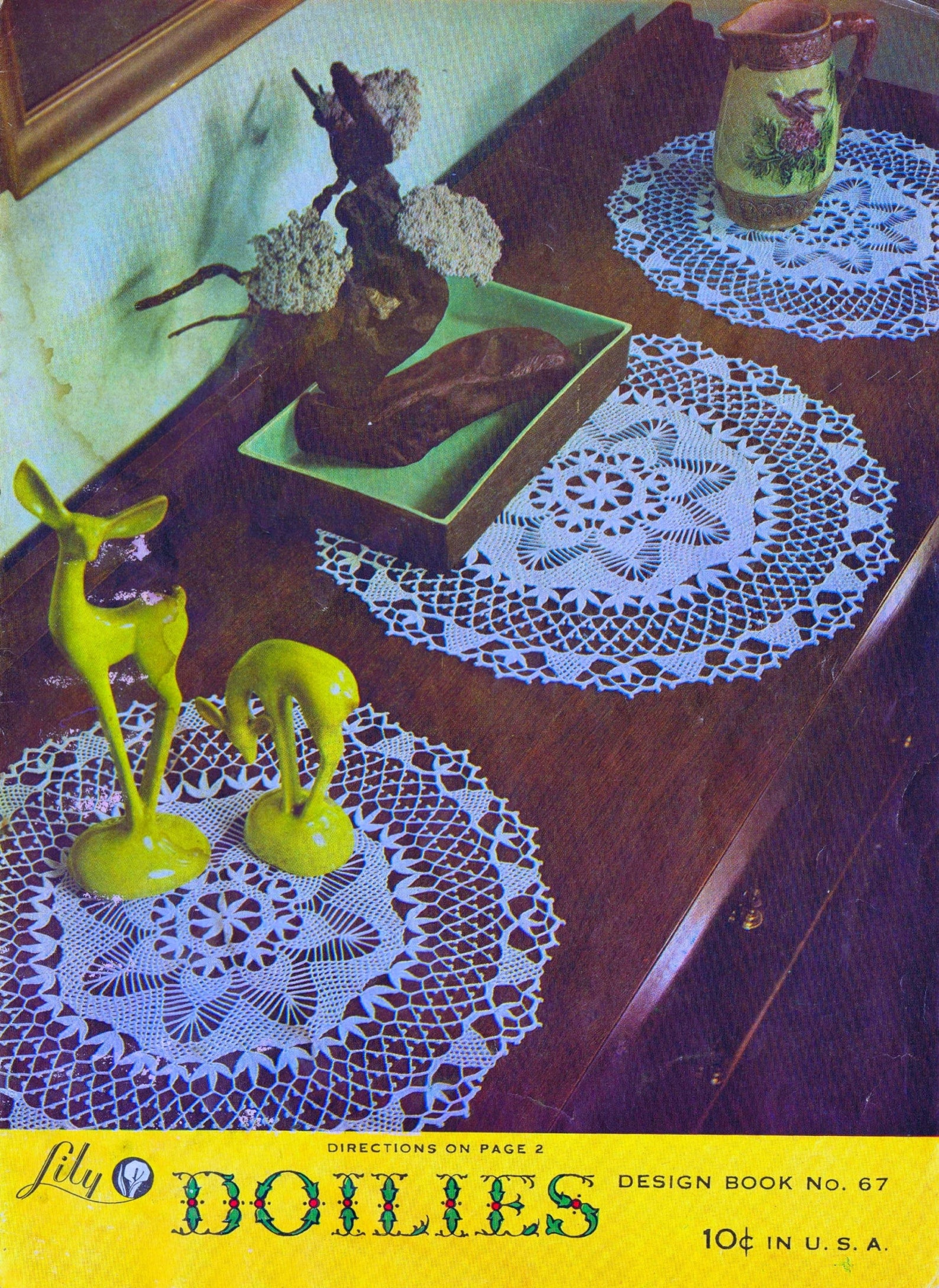 Vintage Crochet Lace Doily Patterns Heirloom Bedspread Buffet Etsy